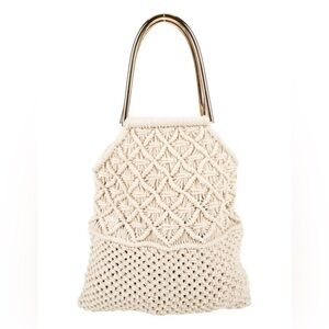 ULLA JOHNSON Crochet Top-Handle Bag